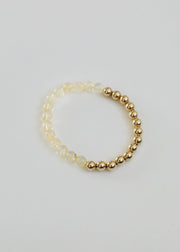 Citrine : Gold Sun +  Moon Bracelets