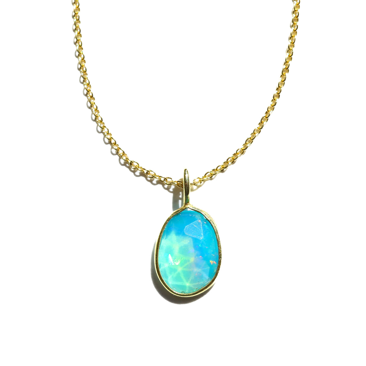 Blue Opal Rose Cut Necklace – Julia Szendrei Jewelry