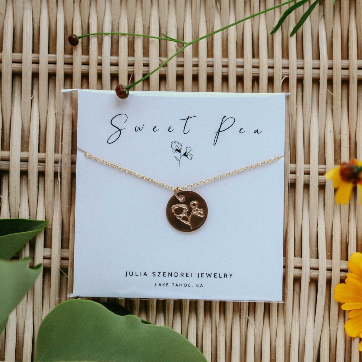Birth flower jewelry on sale