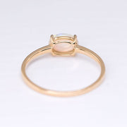 18K Yellow Gold Engagement Ring featuring an Oval Australian Solid Opal
