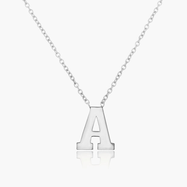 Block Initial Necklace