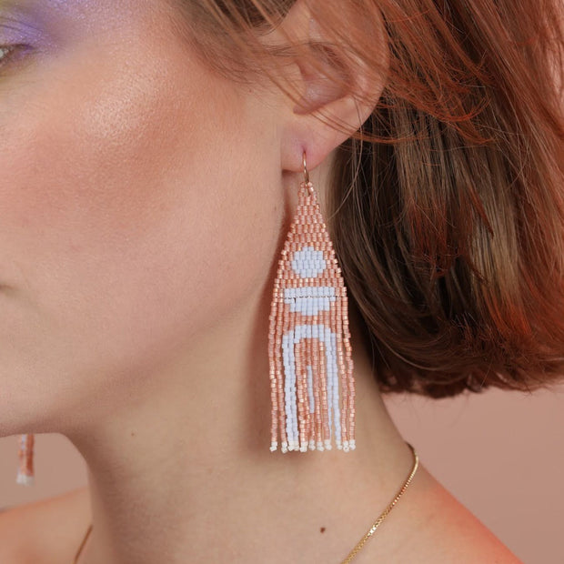 Stacked Waterfall Beaded Earrings (3 Colorways)