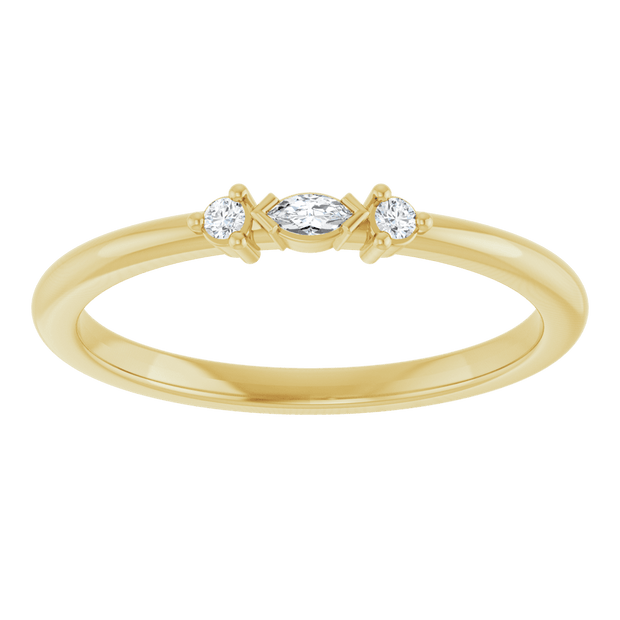 Lueur Marquise 14K Gold Diamond Ring