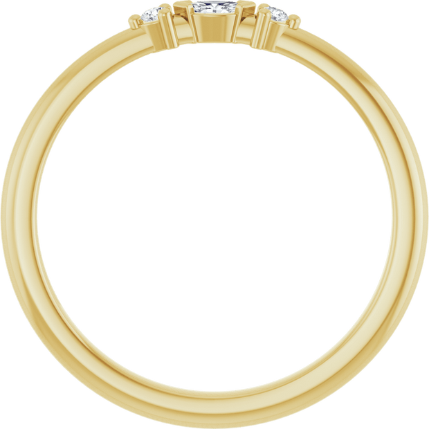 Lueur Marquise 14K Gold Diamond Ring