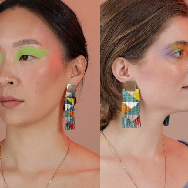 Kaleidoscope Beaded Earrings