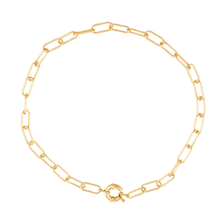 18K Gold-Filled Paper Clip Chain Necklace