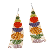 Stacked Shapes Beaded Earrings (3 colorways)