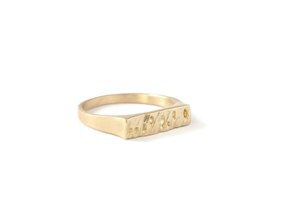 Sanctuary Signet Pinky Ring -R920YG, R920RG, R920WG