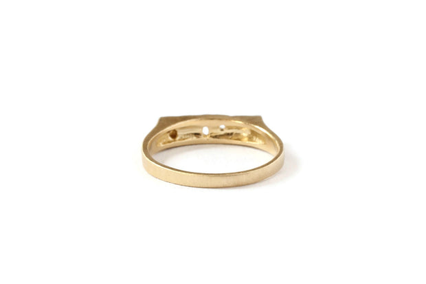 Sanctuary Diamond Signet Pinky Ring -R920YG-D, R920RG-D, R920WG-D