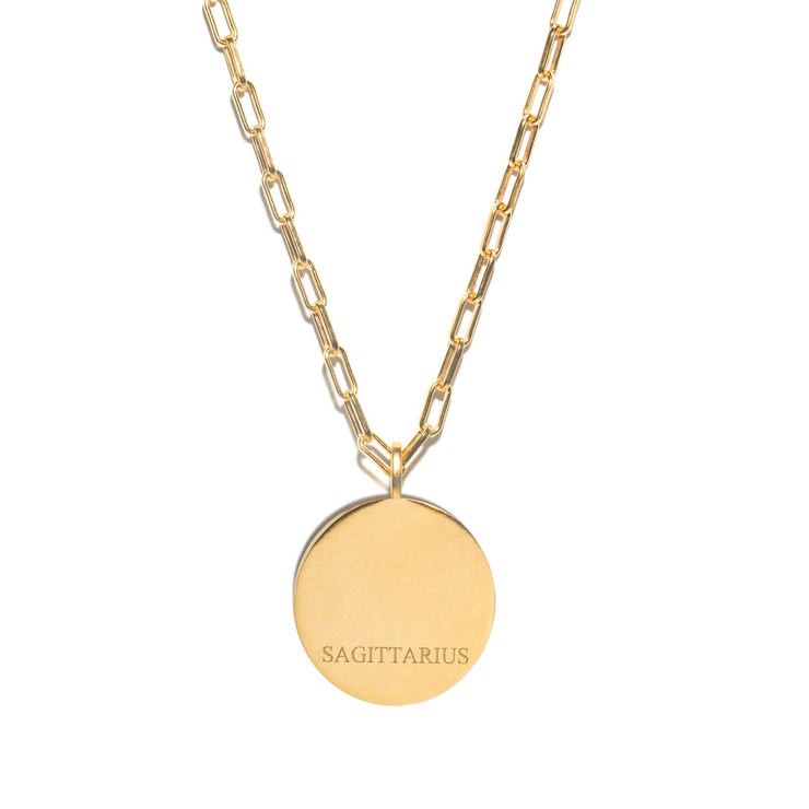 Sagittarius Gold Vermeil Pendant Necklace