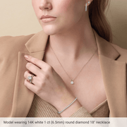 Éclat Doré Lab-Grown/Natural Diamond Pendant Necklace