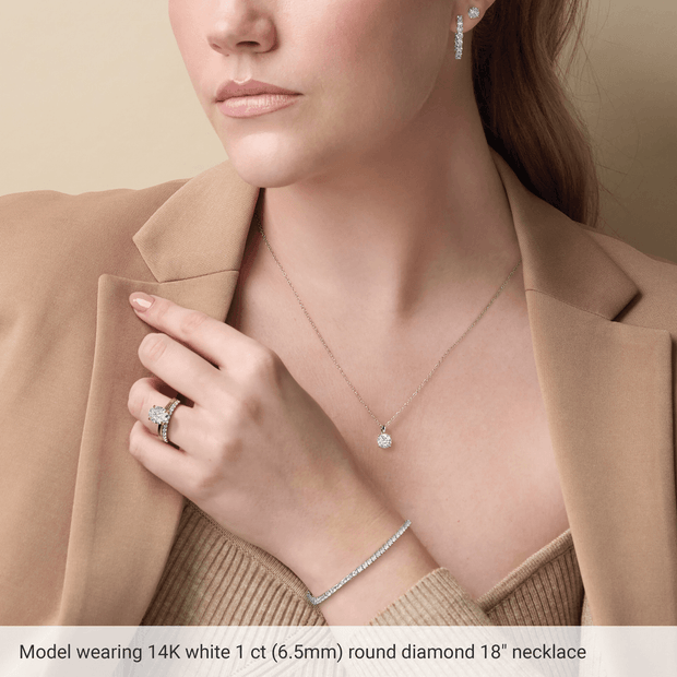 Éclat Doré Lab-Grown/Natural Diamond Pendant Necklace