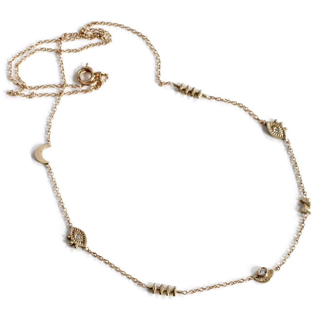 Radiant Charm Necklace -N125YG, N125RG, N125WG