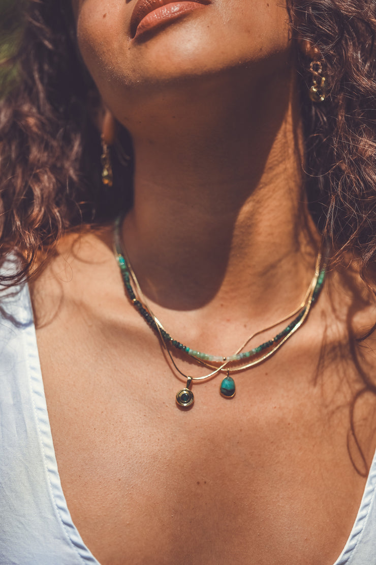 Emerald Gold Nantucket Necklace