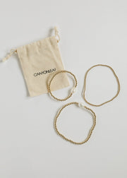 14K Gold Filled || Beaded Stretch Anklet