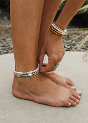 14K Gold Filled || Beaded Stretch Anklet