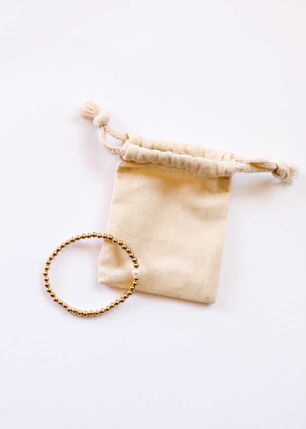 14k Gold Filled + Pearl || Bracelet