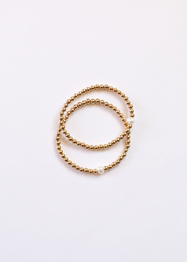 14k Gold Filled + Pearl || Bracelet
