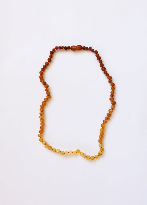 Raw Baltic Amber + Sunflower Necklace