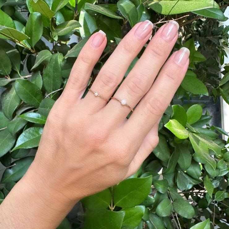 Petite pearl ring