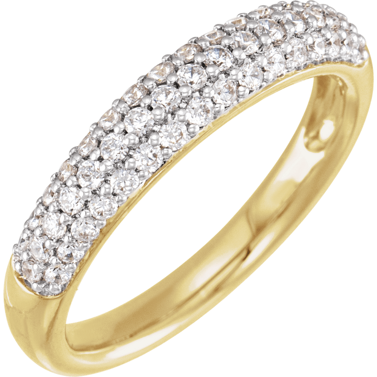 Éternelle 14k Gold Pavé Ring
