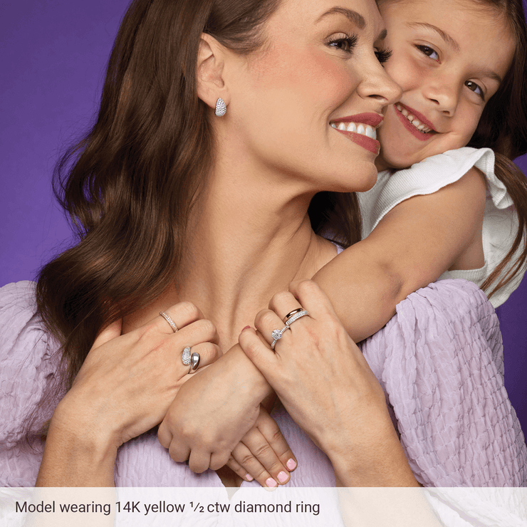 Éternelle 14k Gold Pavé Ring