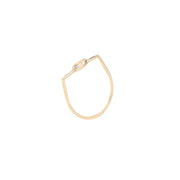 White topaz baguette Ring