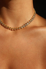 Oval Bezel Tennis Choker