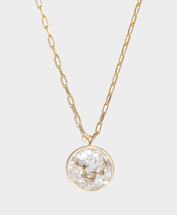 Aquarius Gold Vermeil Pendant Necklace