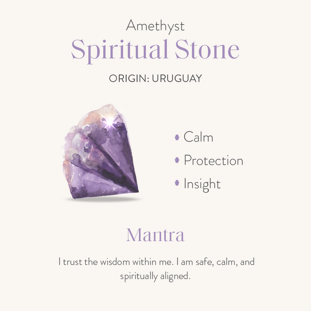 Serene Tranquility - Amethyst Evil Eye Pointer Necklace