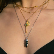 Onyx Crystal Snake Necklace