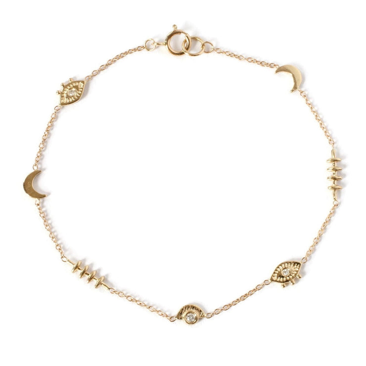 Radiant Spirit Charm Bracelet, B040YG, B040PG,B040WG