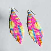 Patchwork Beaded Earrings (3 Colorways)