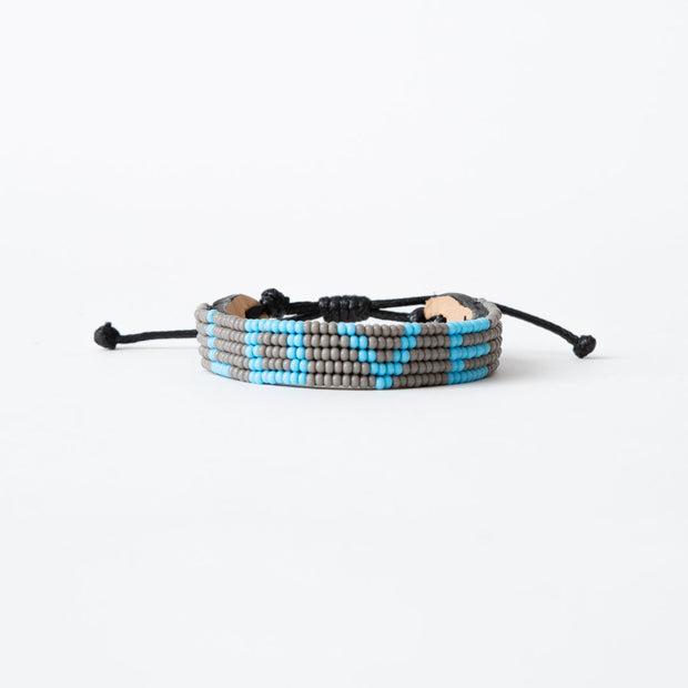 LOVE Bracelet - Gray/Turquoise