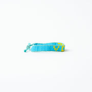 Woven VOTE Bracelet - Light Blue/Yellow