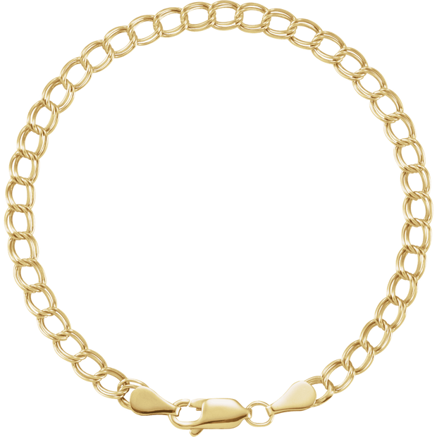 Chaîne Élégante 14K Gold Curb Bracelet