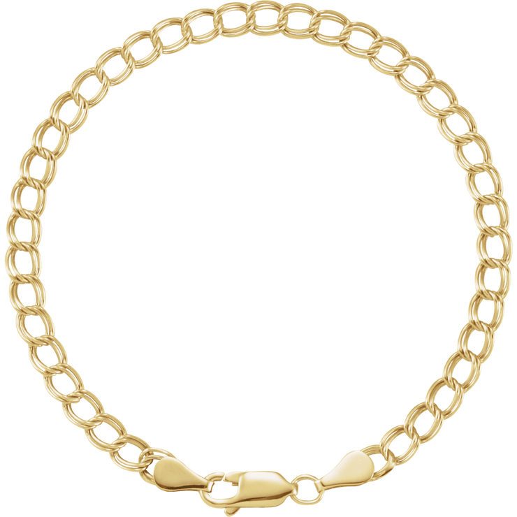 Chaîne Élégante 14K Gold Curb Bracelet