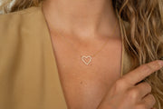 Diamond Open Heart Necklace