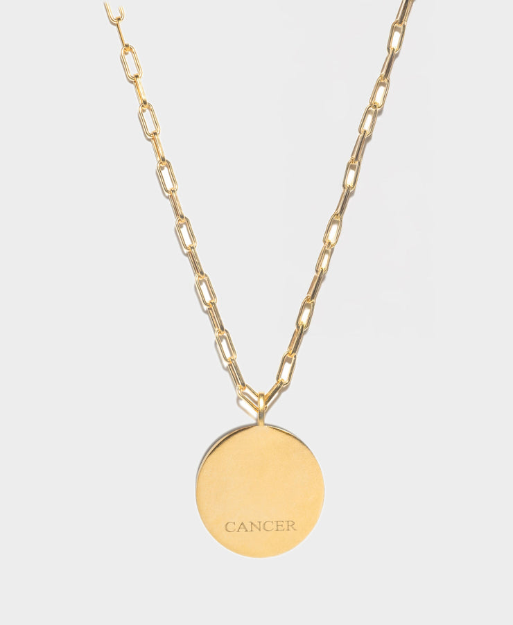 Cancer Gold Vermeil Pendant Necklace