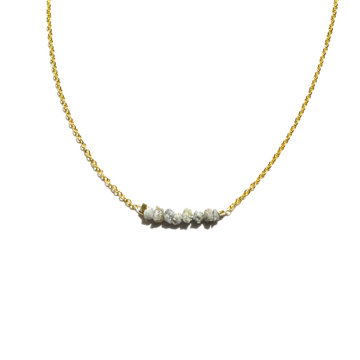 Champagne Rough Diamond Bar Necklace