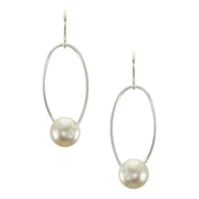 Suspended Pearl Wire Earring