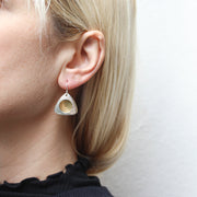 Medium Rounded Triangles with Cutout Wire Earrings