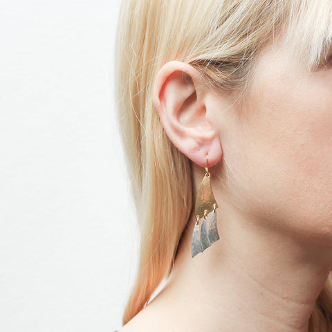Swoop with Arc Fringe Wire Earrings