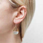 Small Semi Circle Teardrop Wire Earrings
