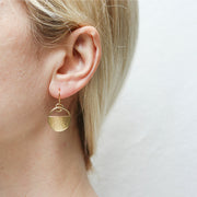 Small Round Basket Wire Earrings