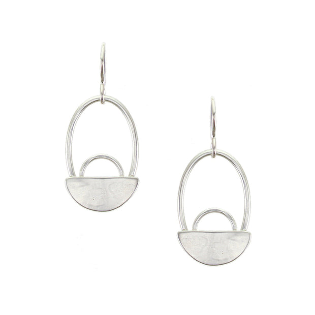 Semi Circle Basket Wire Earrings