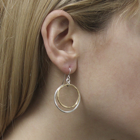 Tiered Hammered Rings Earring