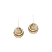 Extra Small Dished Disc with Ring Wire Earring