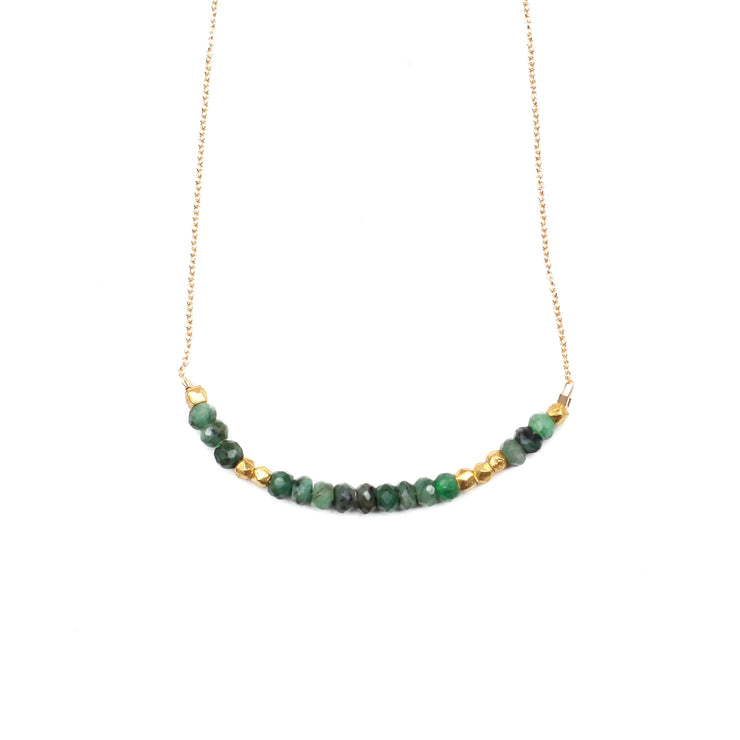 Emerald Morse Code Necklace Customize your Code