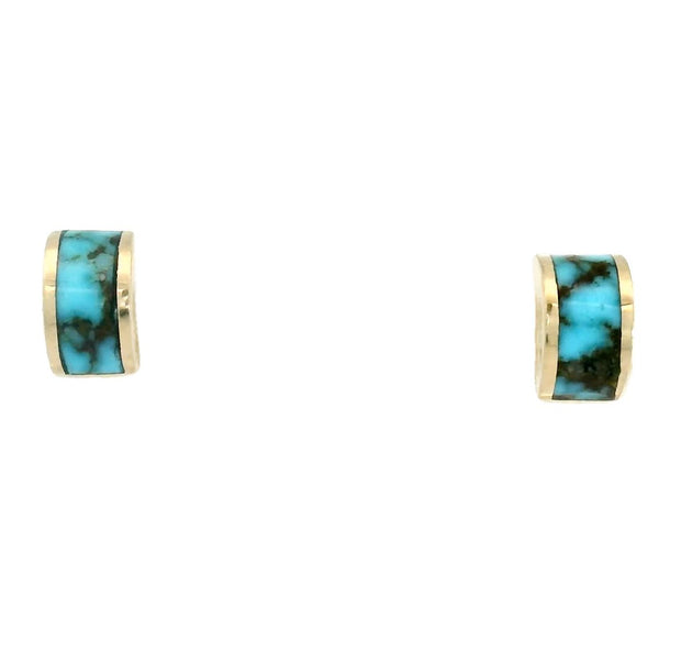 Luna Stud Earrings - Blue Black Turquoise